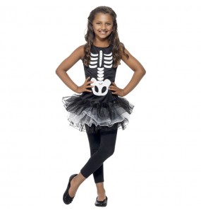 Verkleiden Sie die Süßes Skelett Mädchen für eine Halloween-Party