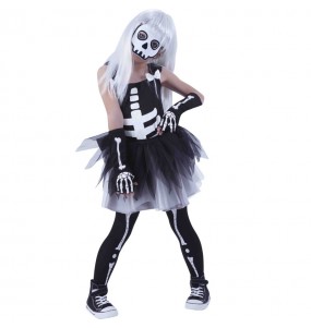 Verkleiden Sie die Skelita TutuMädchen für eine Halloween-Party