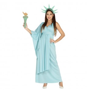 Kostüm Sie sich als Freiheitsstatue Kostüm für Damen-Frau für Spaß und Vergnügungen