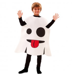 Geist Emoji Kinderverkleidung für eine Halloween-Party