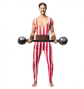 Zirkus Strongman mit Streifen Kostüm für Herren