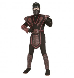 Roter Ninja Krieger Kinderverkleidung für eine Halloween-Party