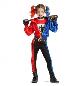 Verkleiden Sie die Harley Quinn Suicide SquadMädchen für eine Halloween-Party