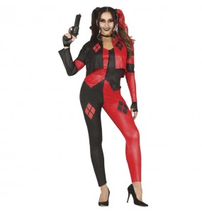 Rebellische Harley Quinn Kostüm für Damen