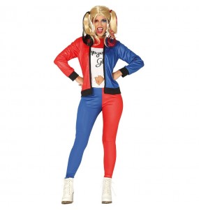 Harley Quinn Superschurke Kostüm Frau für Halloween Nacht