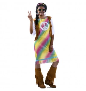 Kostüm Sie sich als Regenbogen Hippie Kostüm für Damen-Frau für Spaß und Vergnügungen