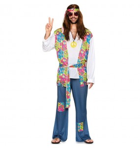 Hippie Erwachseneverkleidung für einen Faschingsabend