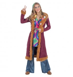 Kostüm Sie sich als Hippie Deluxe Kostüm für Damen-Frau für Spaß und Vergnügungen