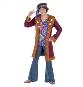 Hippie Deluxe Erwachseneverkleidung für einen Faschingsabend