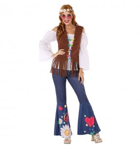 Kostüm Sie sich als 60er Hippie Kostüm für Damen-Frau für Spaß und Vergnügungen