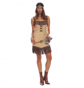 Kostüm Sie sich als Fransen IndianerKostüm für Damen-Frau für Spaß und Vergnügungen