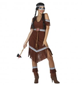 Kostüm Sie sich als Wild Indianerin Kostüm für Damen-Frau für Spaß und Vergnügungen