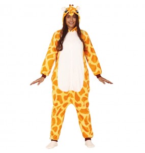 Afrikanische Giraffe Onesie Erwachseneverkleidung für einen Faschingsabend