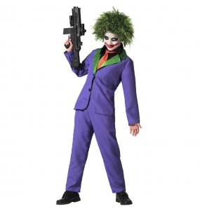 Joker lila Kostüm für Jungen