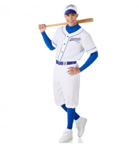 Baseballspieler blau Kostüm für Herren