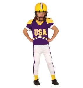 Lila amerikanischer FußballKinderverkleidung, die sie am meisten mögen