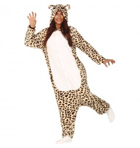 Kostüm Sie sich als Leoparden OnesieKostüm für Damen-Frau für Spaß und Vergnügungen