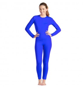 Kostüm Sie sich als Blauer Spandex Overall Kostüm für Damen-Frau für Spaß und Vergnügungen