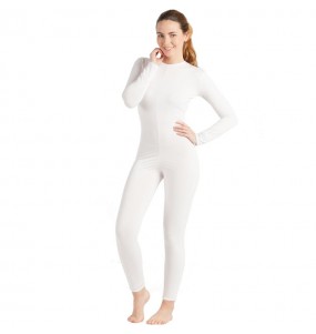 Kostüm Sie sich als Weißer Spandex Overall Kostüm für Damen-Frau für Spaß und Vergnügungen