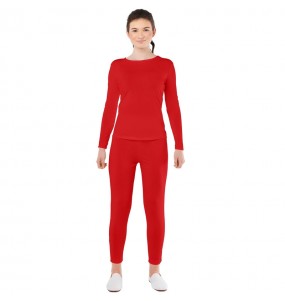 Bodysuit 2-teilig rotes Kostüm für Damen