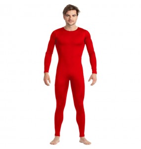 Roter Spandex Overall Erwachseneverkleidung für einen Faschingsabend