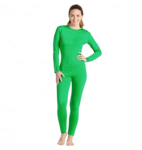 Kostüm Sie sich als Grüner Spandex Overall Kostüm für Damen-Frau für Spaß und Vergnügungen