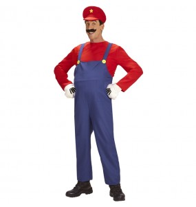 Mario Bros Onesie Kostüm für Herren