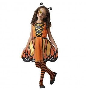Orangefarbener Schmetterling Kostüm für Mädchen