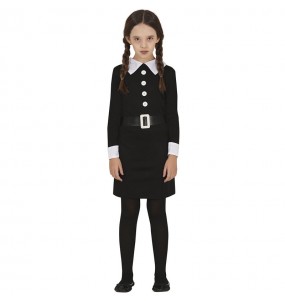 Günstige Wednesday Addams Kostüm für Mädchen