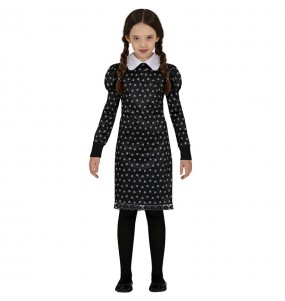 Wednesday Addams von Tim Burton Kostüm für Mädchen