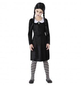 Wednesday Addams schwarz Kostüm für Mädchen