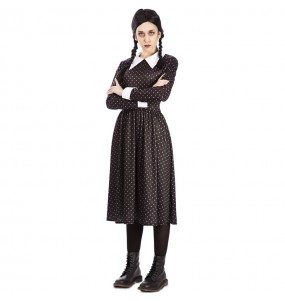Gothic Addams Mittwoch Kostüm für Damen