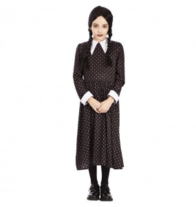 Gothic Addams Mittwoch Kostüm für Mädchen