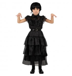 Wednesday Addams Ballkönigin Kostüm für Mädchen