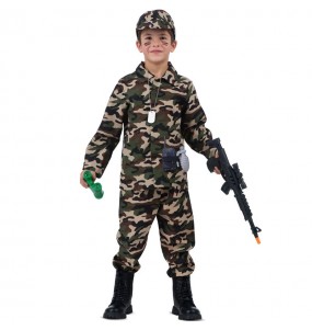Soldat mit Zubehör Kostüm für Jungen