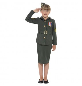 Militärischer Offizier Kostüm für Mädchen