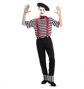 Zirkus Mime Erwachseneverkleidung für einen Faschingsabend