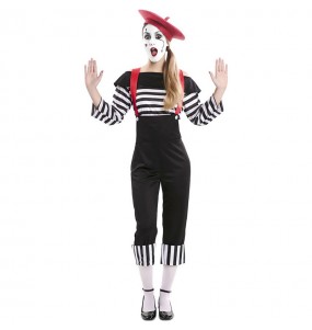 Kostüm Sie sich als Zirkus Pantomime Kostüm für Damen-Frau für Spaß und Vergnügungen
