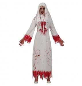 Satanische Nonne Kostüm Frau für Halloween Nacht