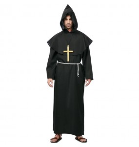 Schwarzer Mönch Kostüm für Herren