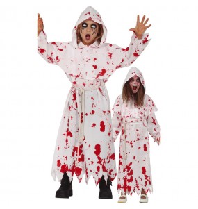 Blutiger Zombie Mönch Kinderverkleidung für eine Halloween-Party