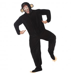 Schimpanse Affe Erwachseneverkleidung für einen Faschingsabend