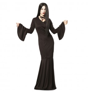 Gotische Morticia Addams Kostüm für Damen
