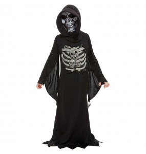 Skelett Tod Kinderverkleidung für eine Halloween-Party
