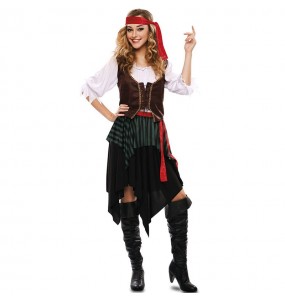 Kostüm Sie sich als Günstige Piratin Kostüm für Damen-Frau für Spaß und Vergnügungen