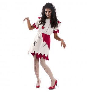 Voodoo Puppe Kostüm Frau für Halloween Nacht