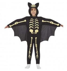 Skelett Fledermaus Kinderverkleidung für eine Halloween-Party