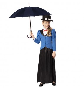 Kindermädchen Mary Poppins Kostüm für Mädchen