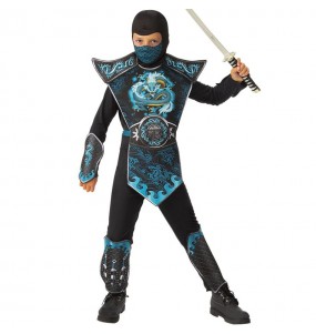 Blauer Drachen-Ninja Kostüm für Jungen