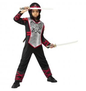 Ninja Drache Rot Kostüm für Jungen